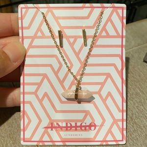 Indigo Authority Necklace & Earring Set
